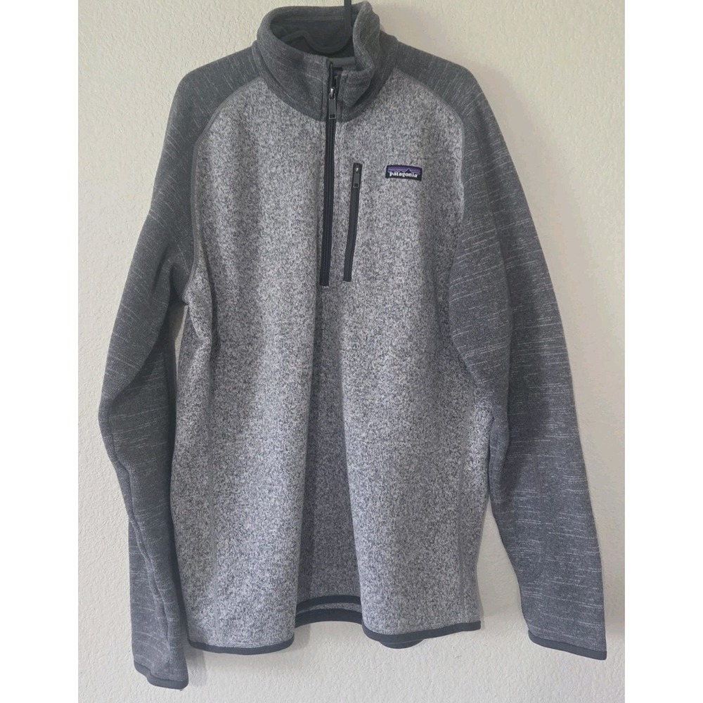 Patagonia Better Sweater 1/4 Zip Mens Large Forage Gray Pullover Outdoors